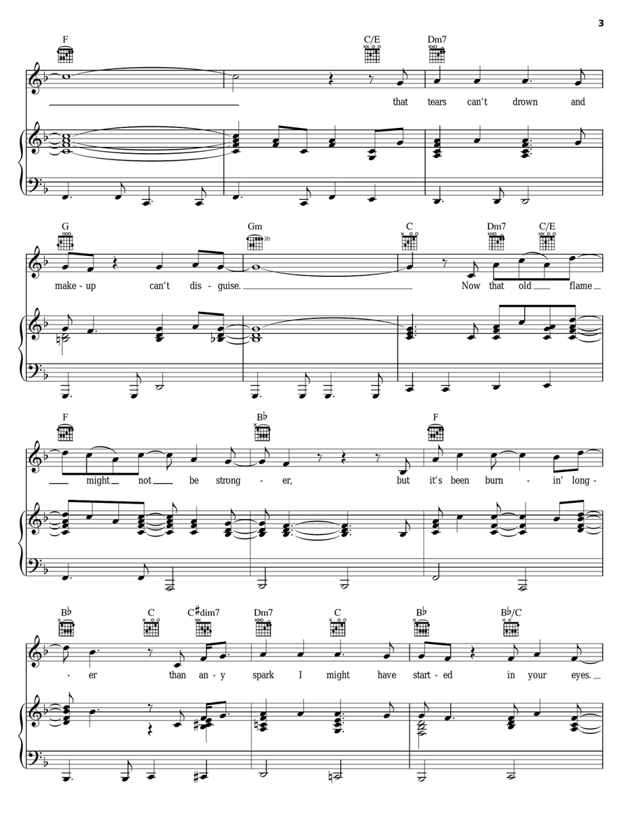 Old Flame Piano, Vocal, Guitar scores gallery preview page 3