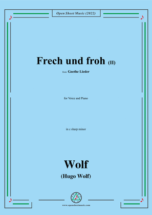 Book cover for Wolf-Frech und froh II,in c sharp minor,IHW10 No.17