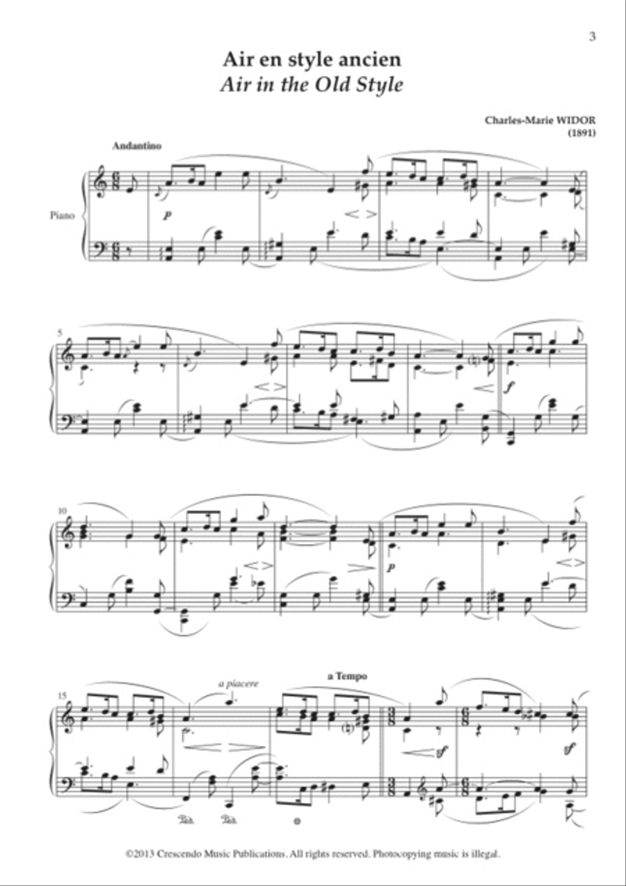 Air en style ancien & Pastorale Louis XV Piano Solo scores gallery preview page 2