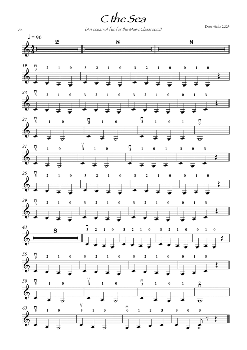 C the Sea, an Ocean of Fun for the Music Classroom - Score Only image number null