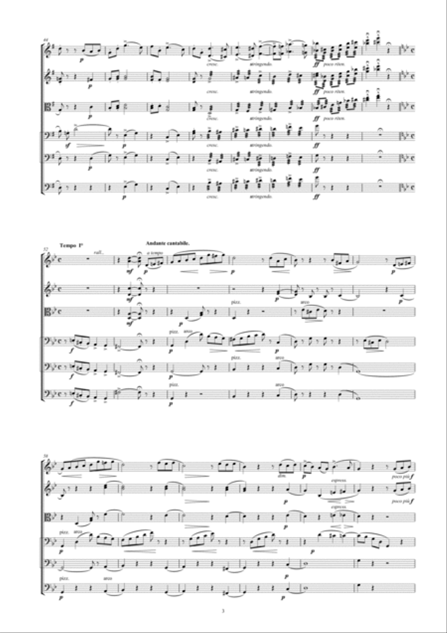 Tchaikovsky: The Seasons Op37 No.6 June (Barcarole) String Orchestra scores gallery preview page 5