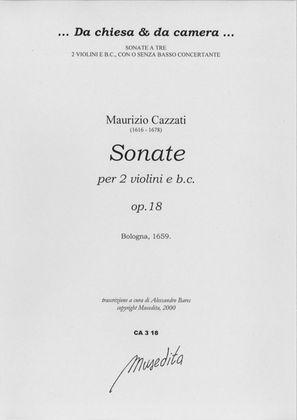 Sonate op.18 (Bologna, 1659)