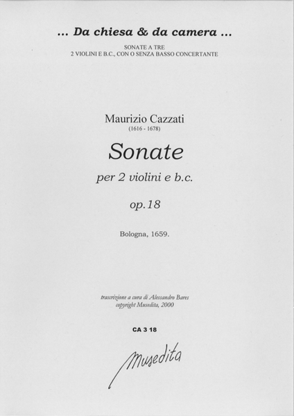 Sonate op.18 (Bologna, 1659)