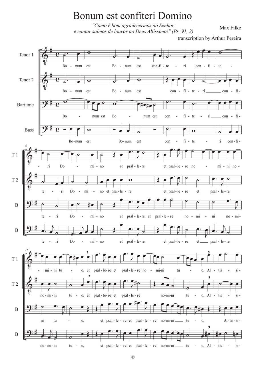 Bonum Est Bonum Est TTBB scores gallery preview page 1