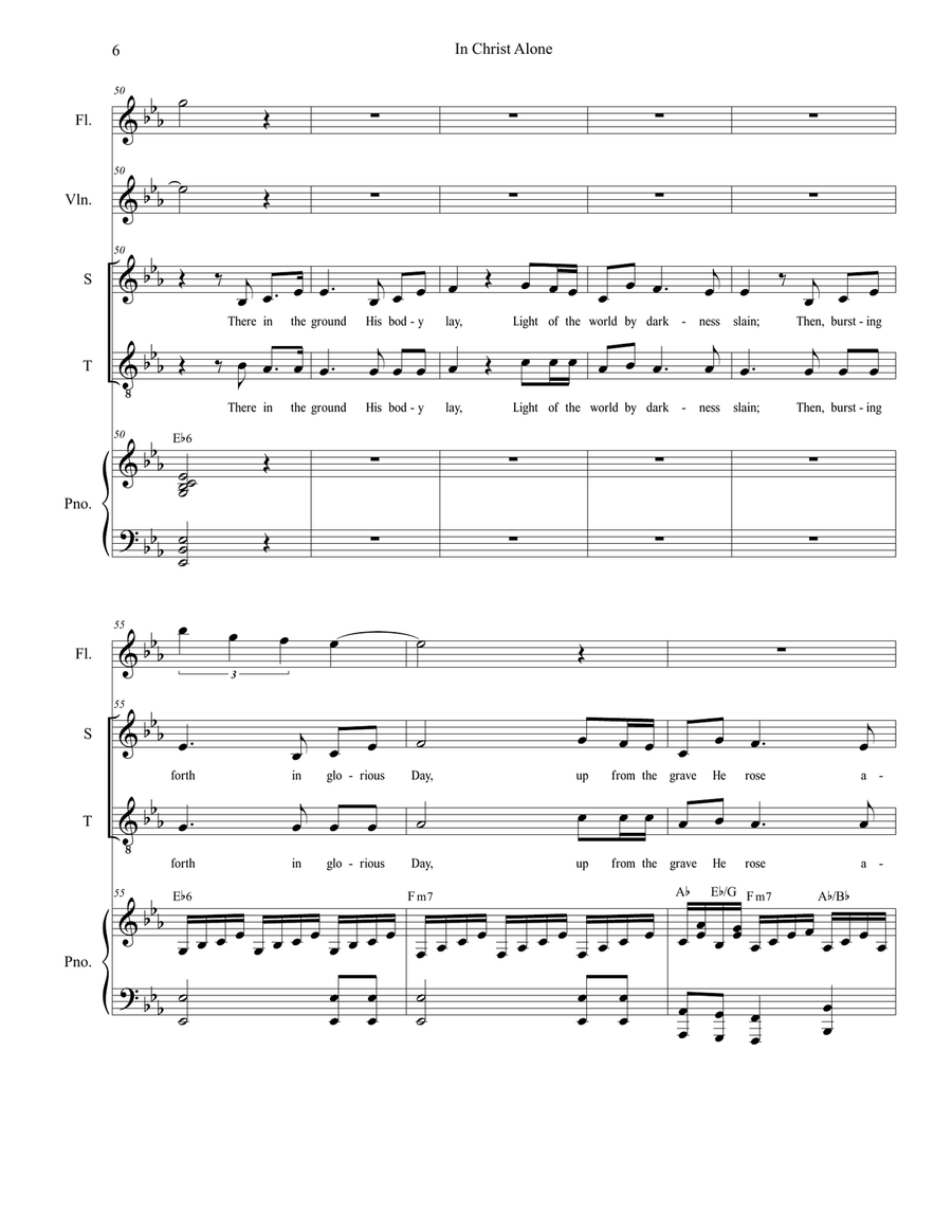 In Christ Alone Piano scores gallery preview page 6