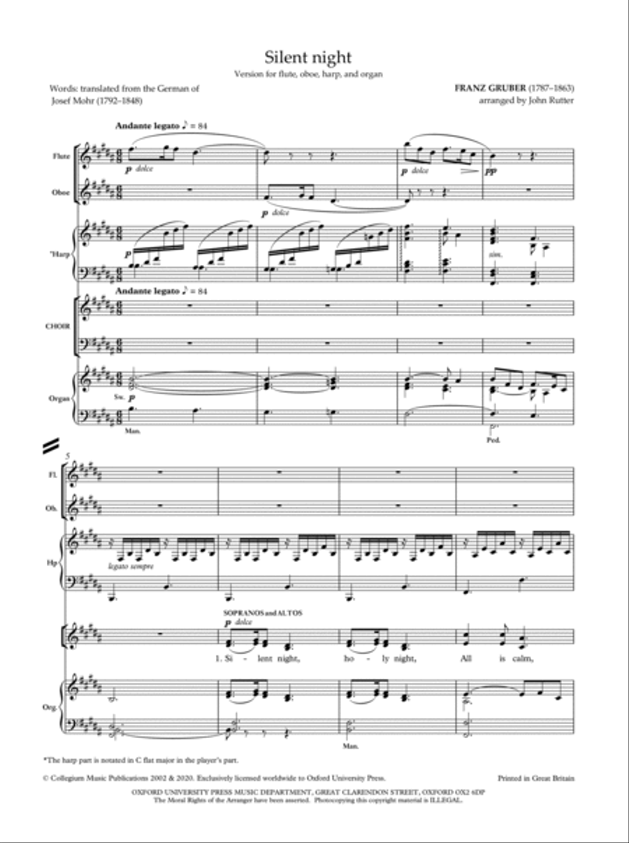 Silent Night 4-Part scores gallery preview page 2