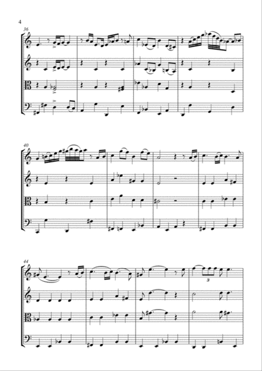 Round Midnight String Quartet scores gallery preview page 4