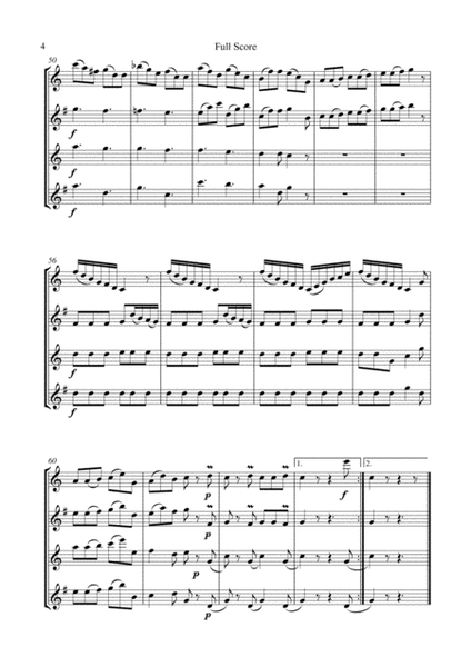 Presto from 'La Chasse' for Advanced Saxophone Quartet (SATB) image number null