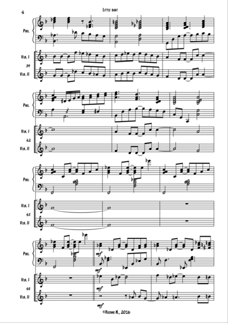 Little Boat (Children's Series) String Duet scores gallery preview page 5