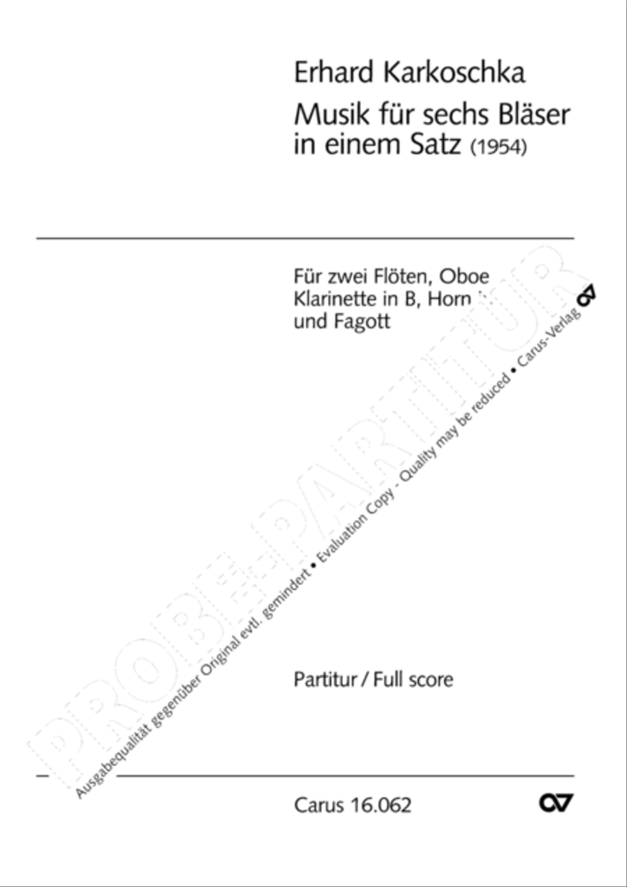 Musik fur sechs Blaser Musik fur sechs Blaser Bassoon scores gallery preview page 4