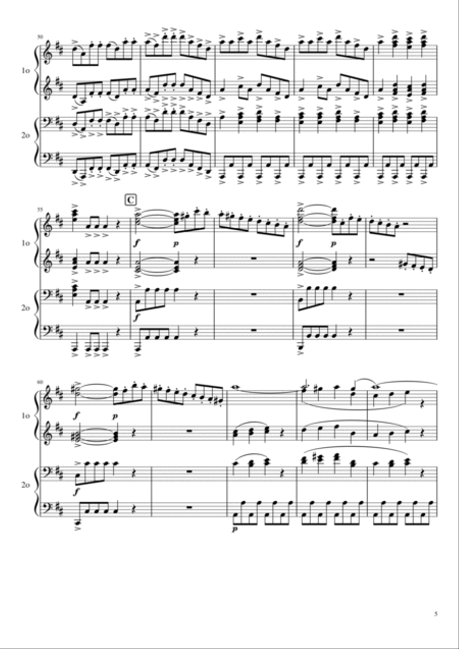 Mozart - Don Giovanni, K.527 Overture - For Piano Four Hands 1 Piano, 4-Hands scores gallery preview page 5