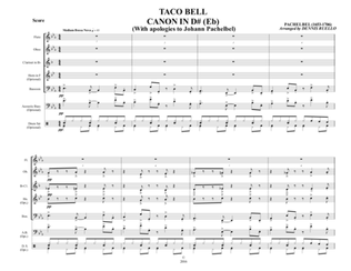 TACO BELL CANON IN D# (Eb) - Woodwind Quintet/Quartet - Bossa Nova