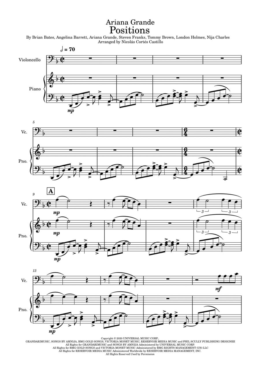 Positions Piano scores gallery preview page 1