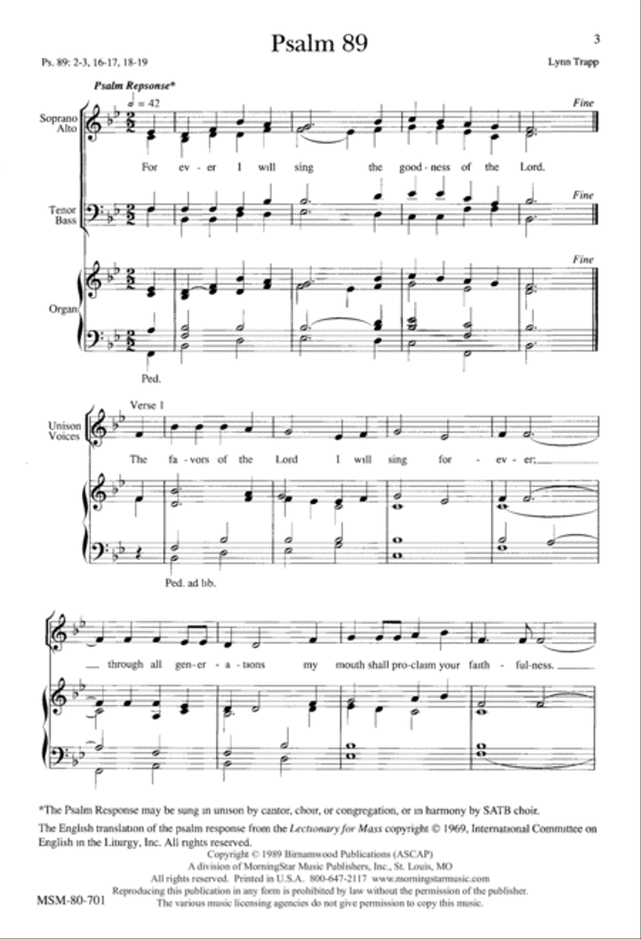 Four Psalm Settings 4-Part scores gallery preview page 2