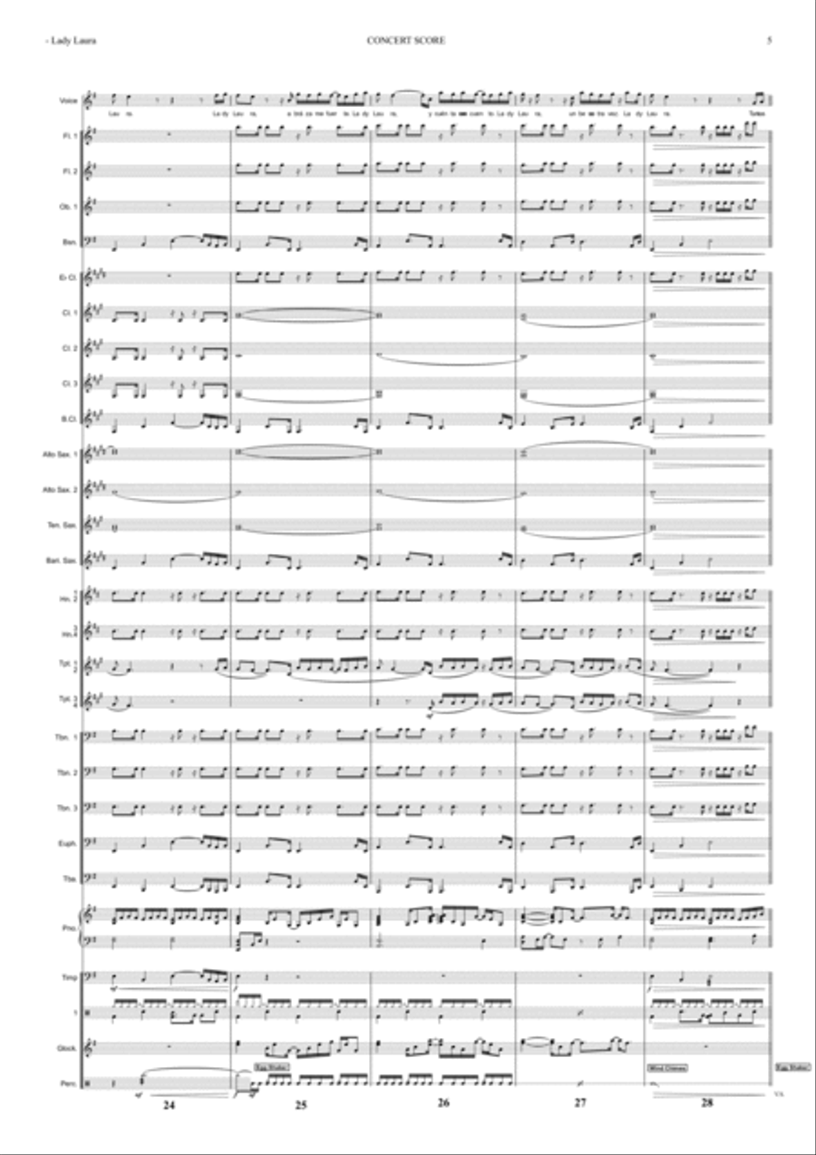 Lady Laura Lady Laura Concert Band scores gallery preview page 5