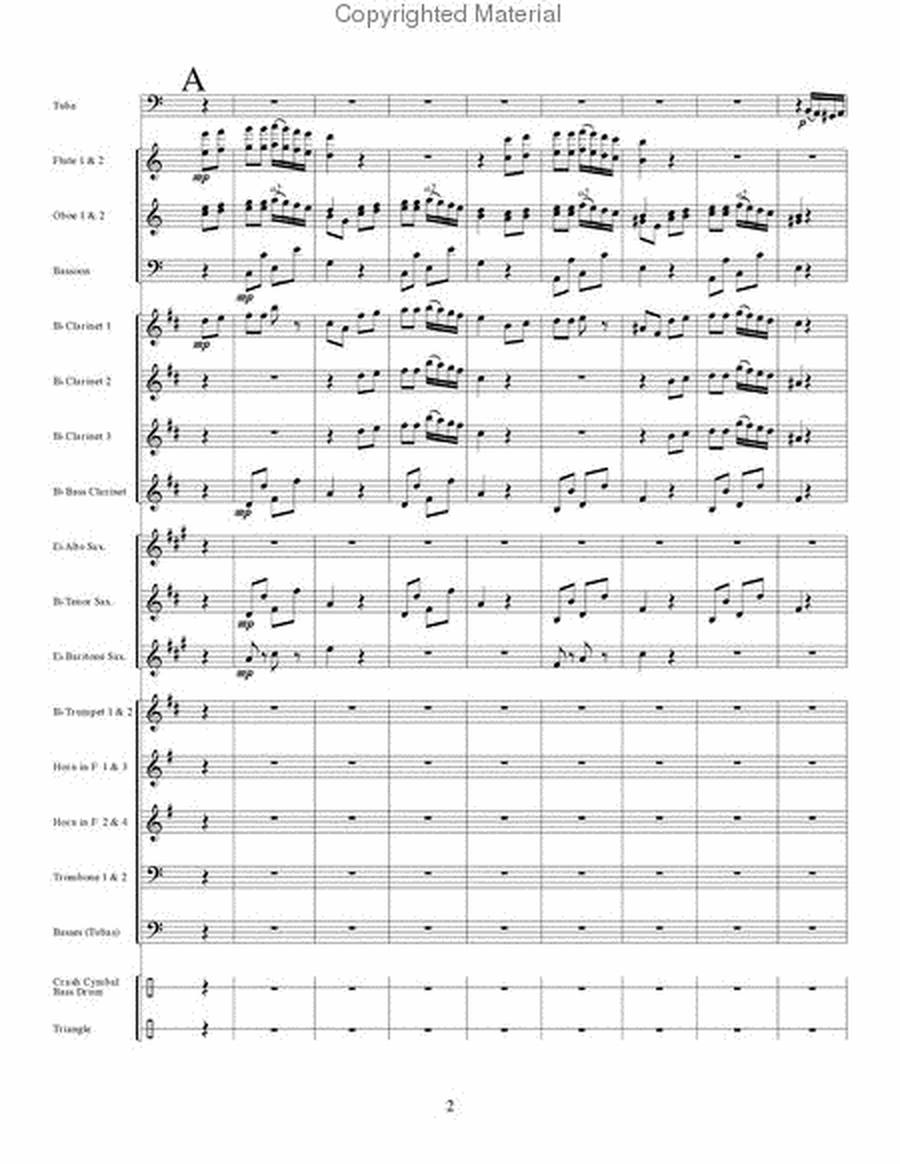 Piano Sonata in A (Third Movement --a.k.a. Turkish March) for tuba and concert band