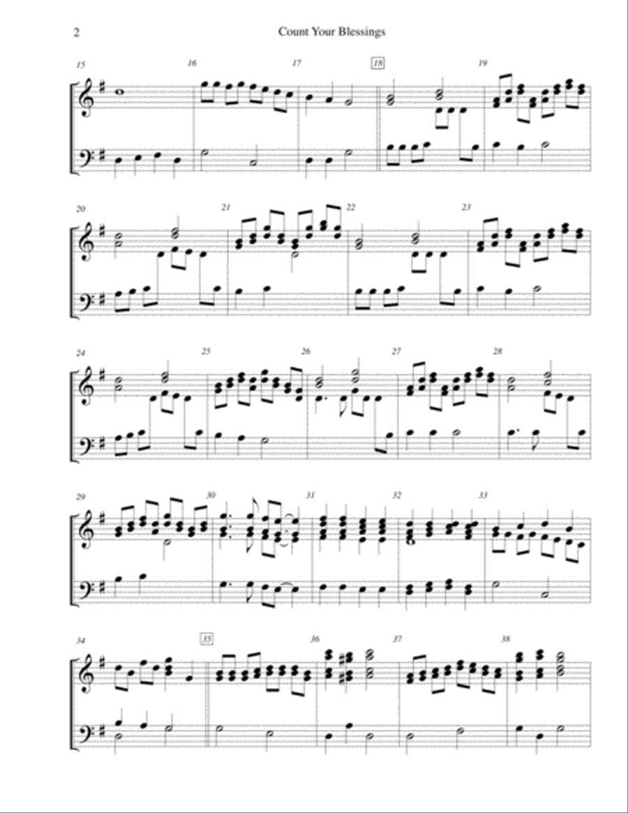 Count Your Blessings - for 3-octave handbell choir 3-Octaves scores gallery preview page 2