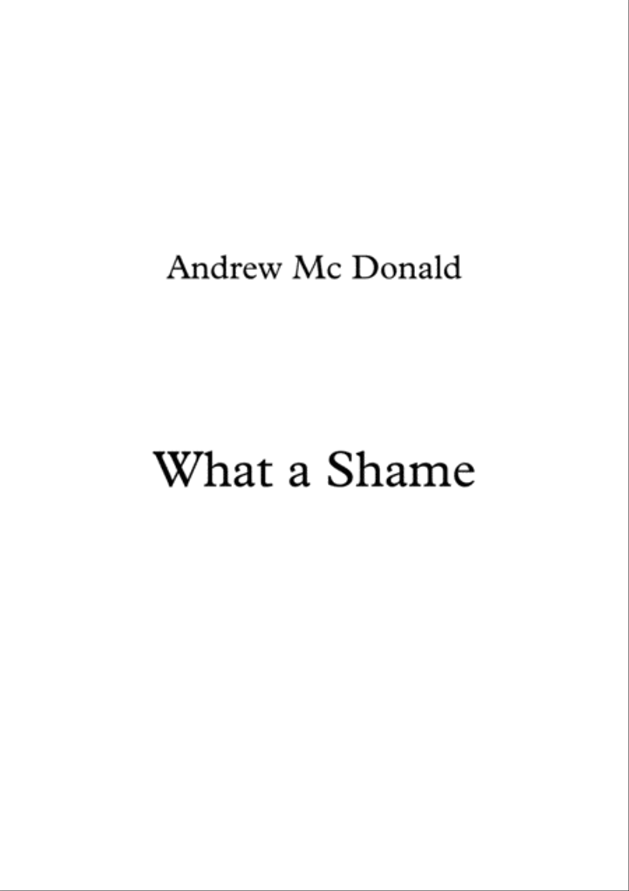 What a Shame Voice scores gallery preview page 1