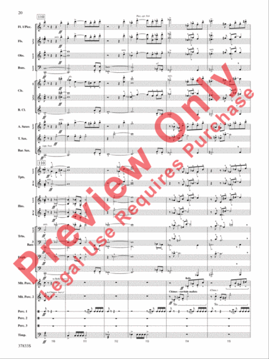 Symphonic Essay Concert Band scores gallery preview page 21