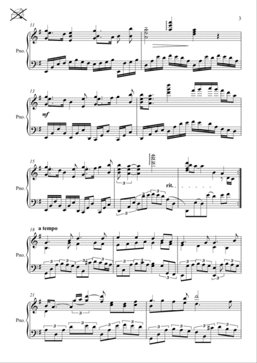 Fell Runner Piano Solo scores gallery preview page 3