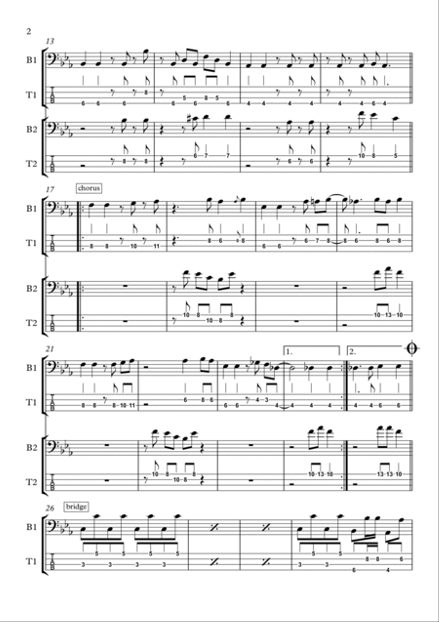 Go Robot Go Robot Bass Guitar scores gallery preview page 2