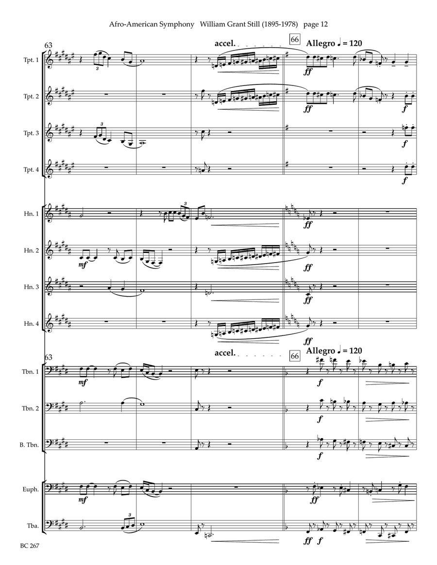 Afro-american Symphony Euphonium scores gallery preview page 4