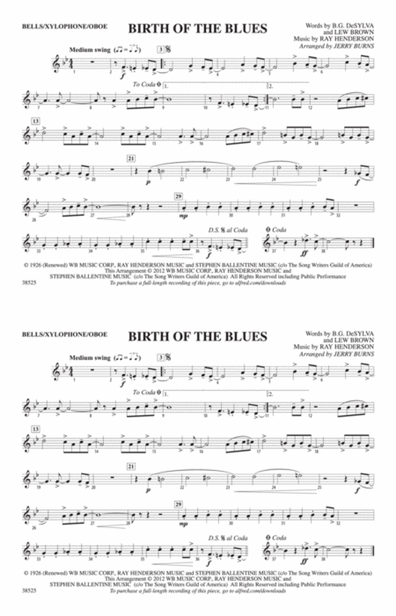 Birth of the Blues: Bells/Xylophone/Oboe