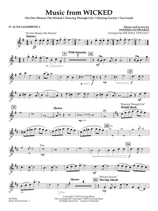 Book cover for Music from Wicked (arr. Michael Sweeney) - Eb Alto Saxophone 1