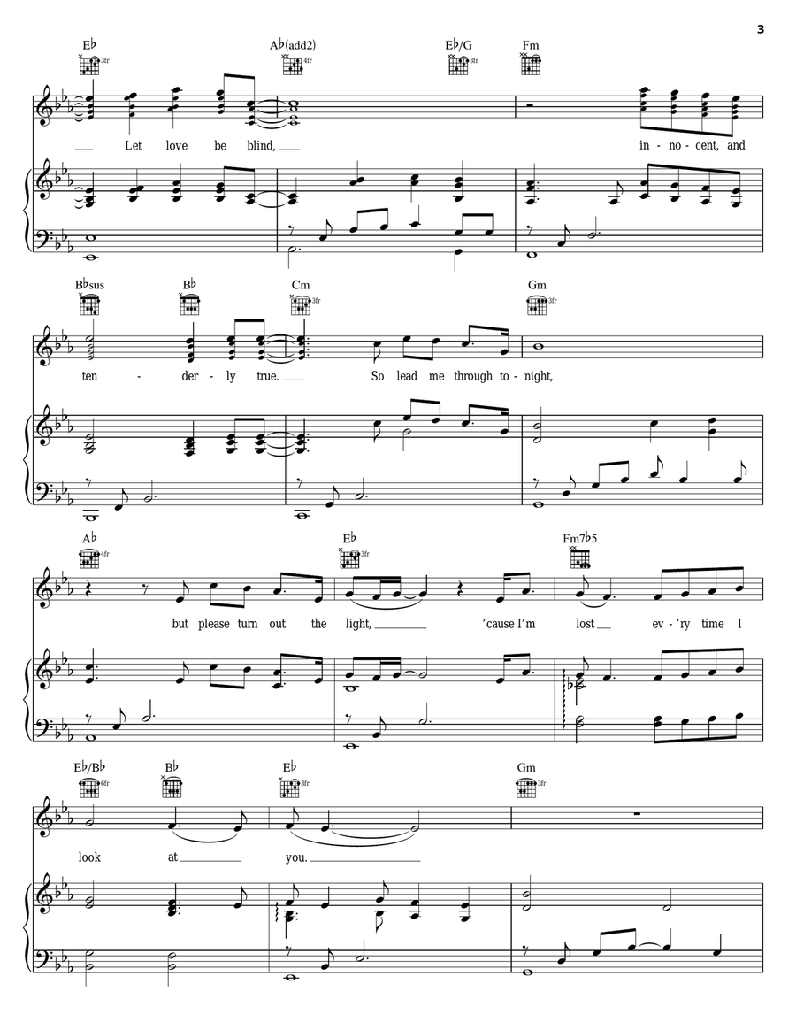 Every Time I Look At You Piano, Vocal, Guitar scores gallery preview page 3