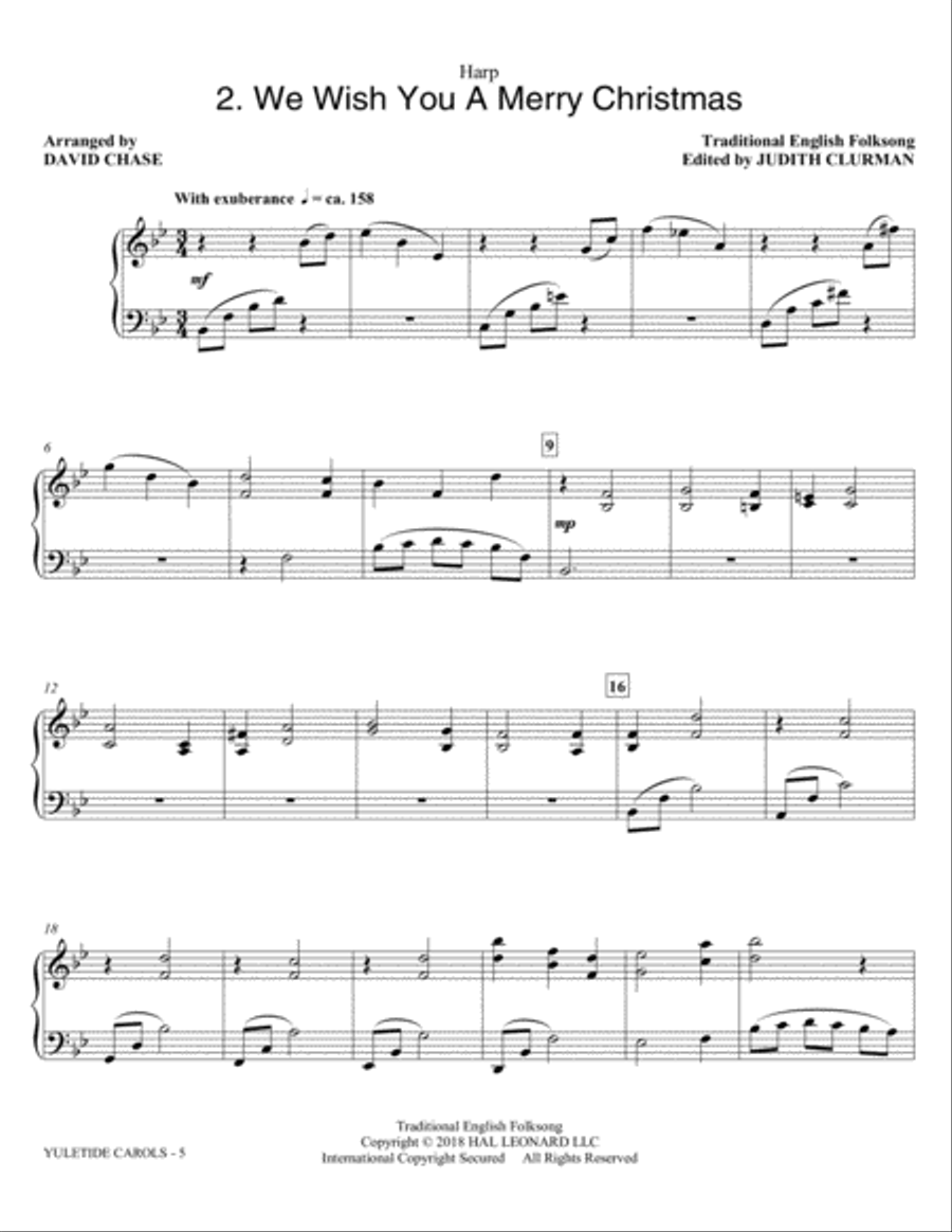 Yuletide Carols - Harp Choir scores gallery preview page 5