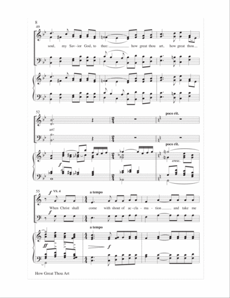 How Great Thou Art Choir scores gallery preview page 8