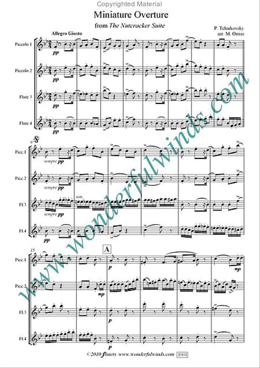 Miniature Overture Flute Quartet scores gallery preview page 2