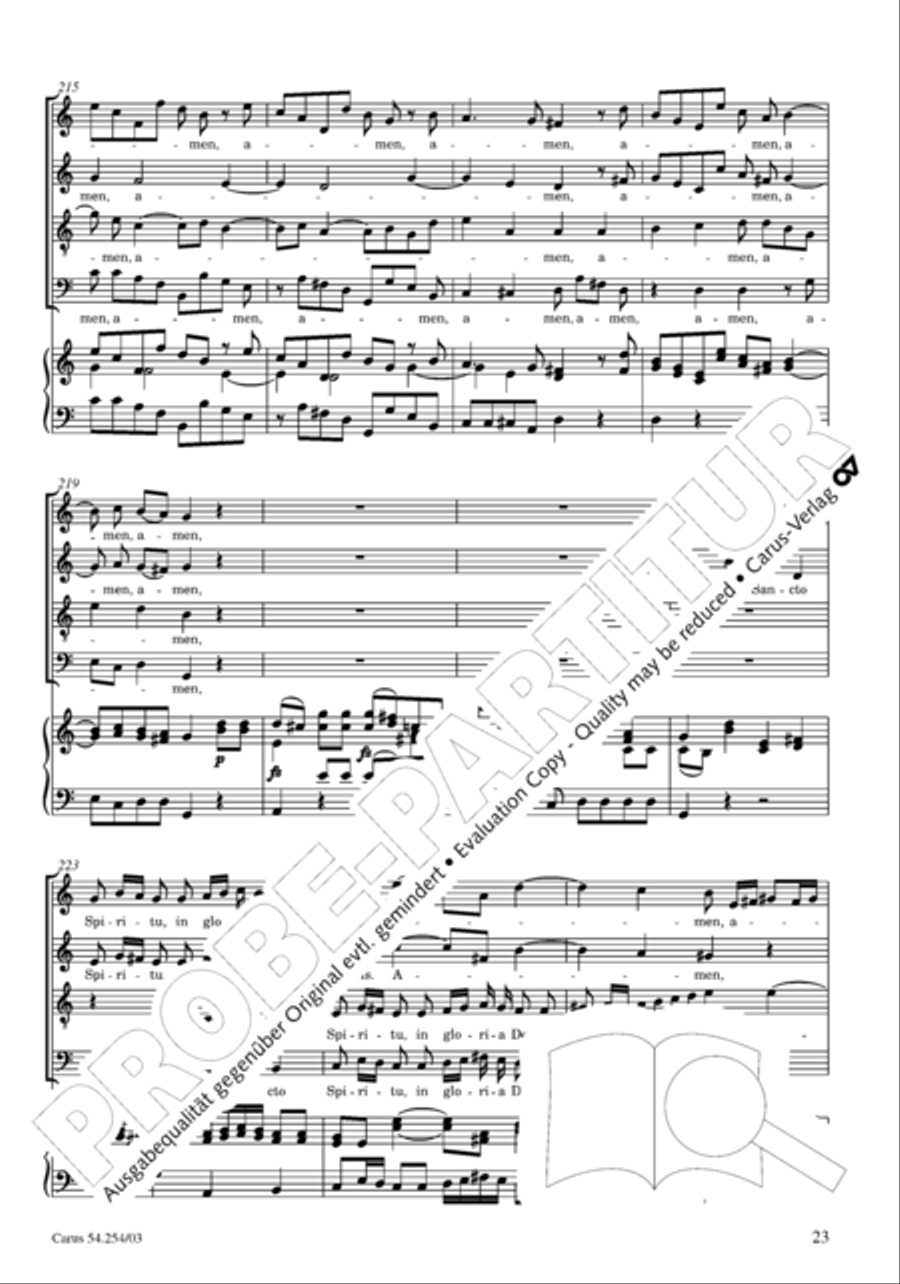 Missa Sancti Hieronymi 4-Part scores gallery preview page 24