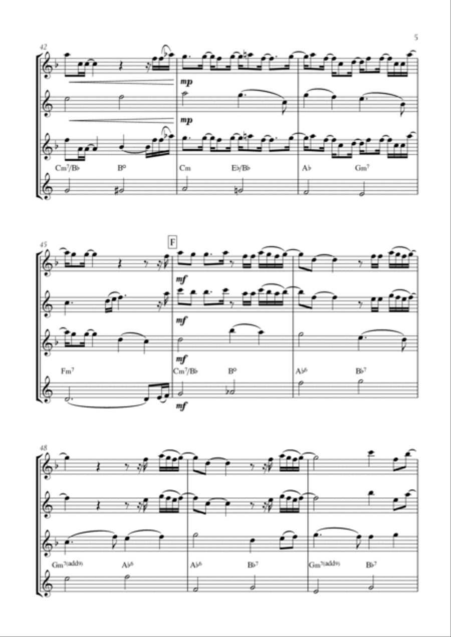 When We Were Young Woodwind Quartet scores gallery preview page 5