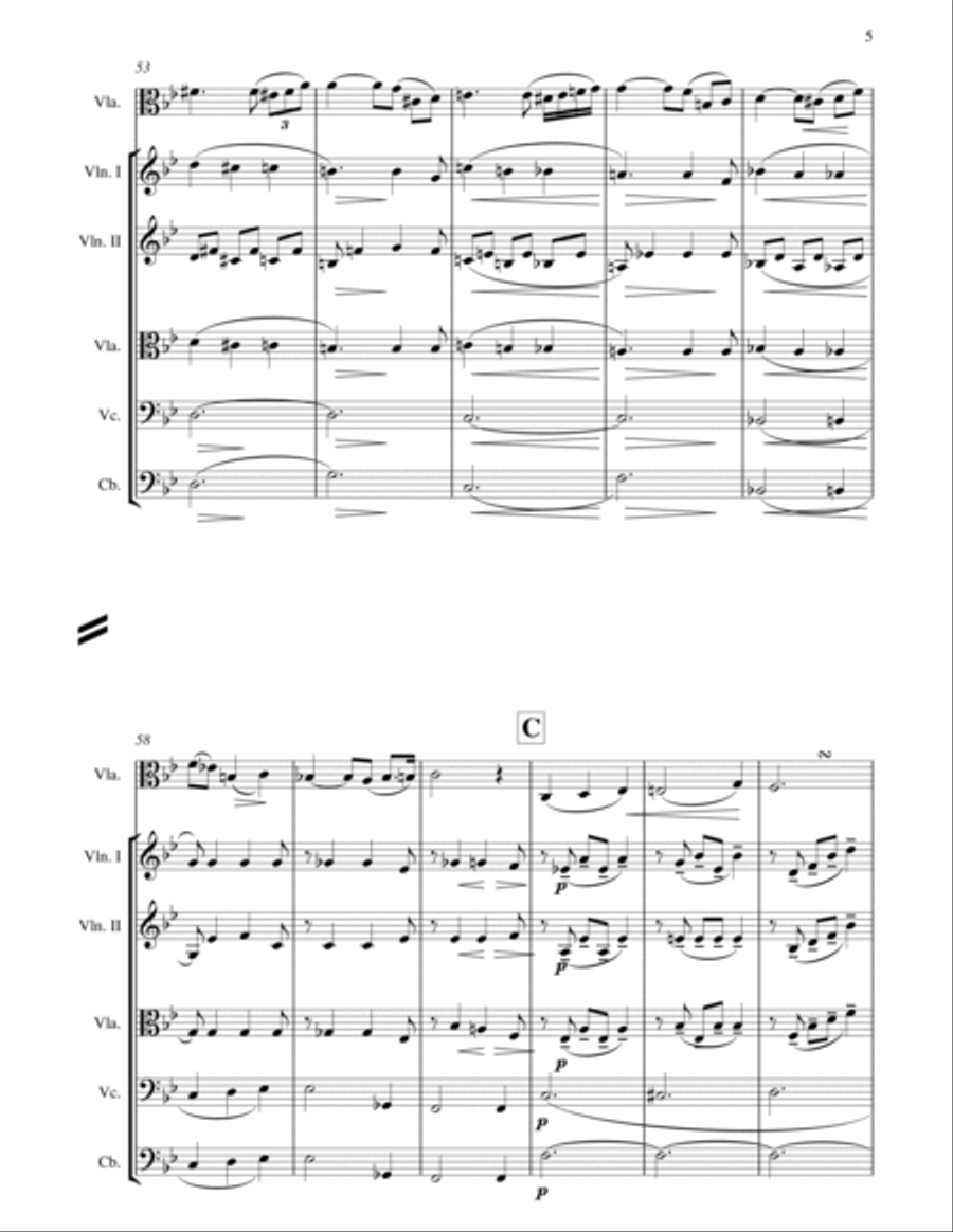 Hans Sitt : Romance for Solo Viola and String Orchestra Op.72 Chamber Orchestra scores gallery preview page 5