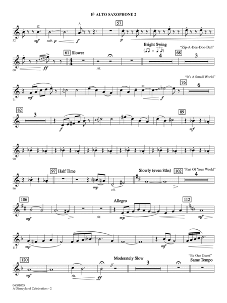 A Disneyland Celebration - Eb Alto Saxophone 2