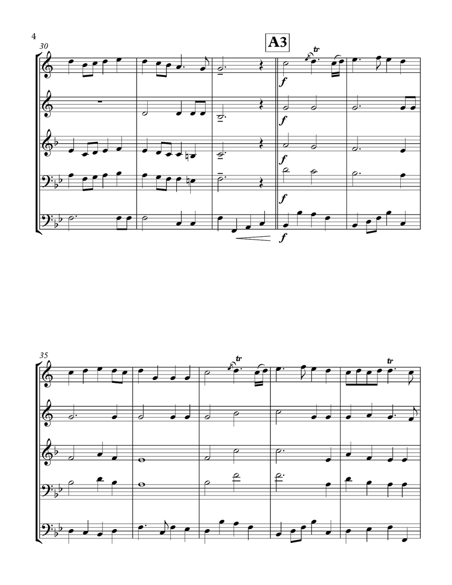 Trumpet Voluntary (Prince of Denmark's March) - Jeremiah Clarke (1674-1707) arr. Jon Clark Brass Ensemble scores gallery preview page 4