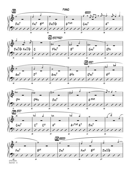 Skyliner (arr. Sammy Nestico) - Piano