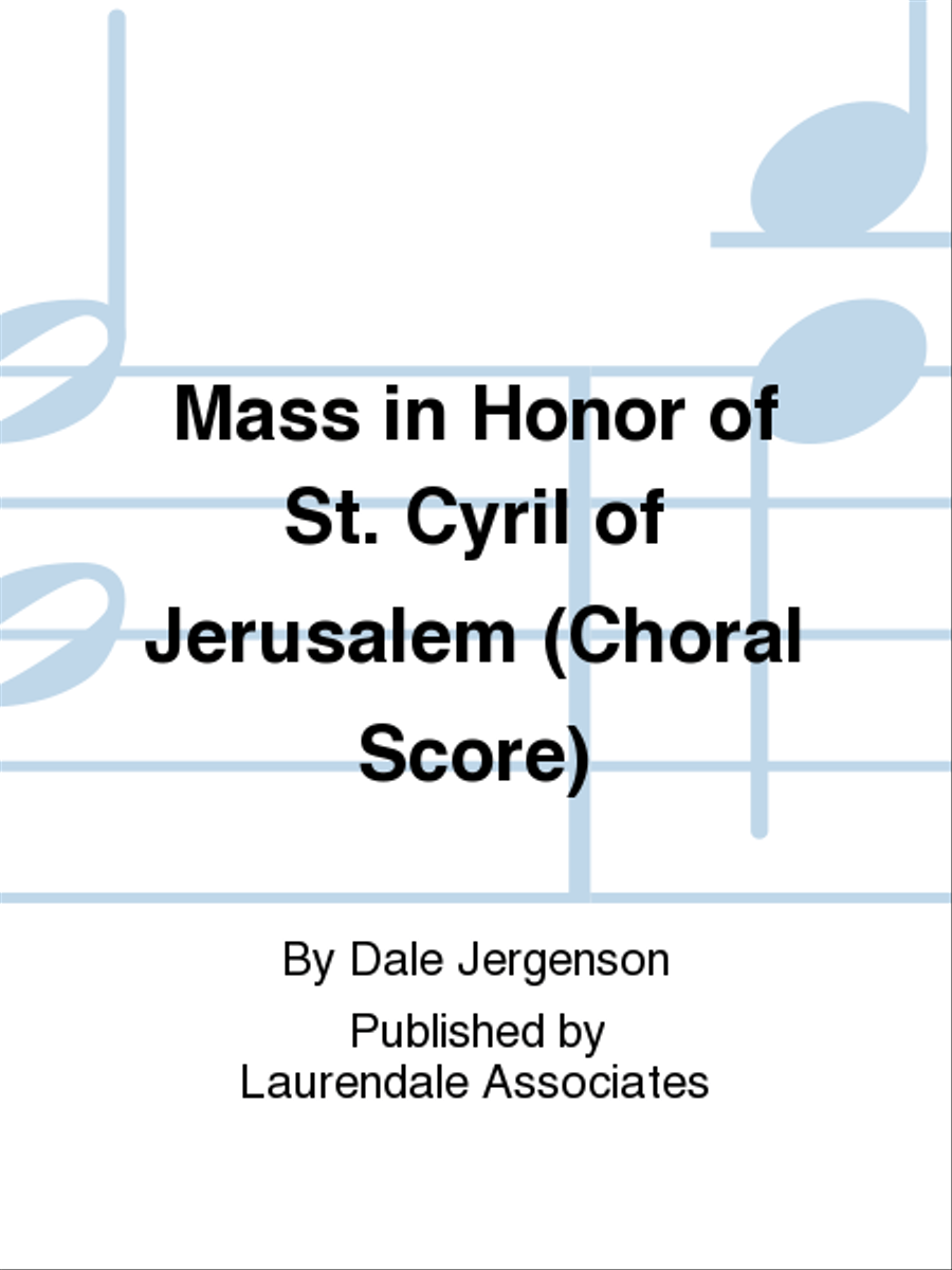 Mass in Honor of St. Cyril of Jerusalem 4-Part scores gallery preview page 1
