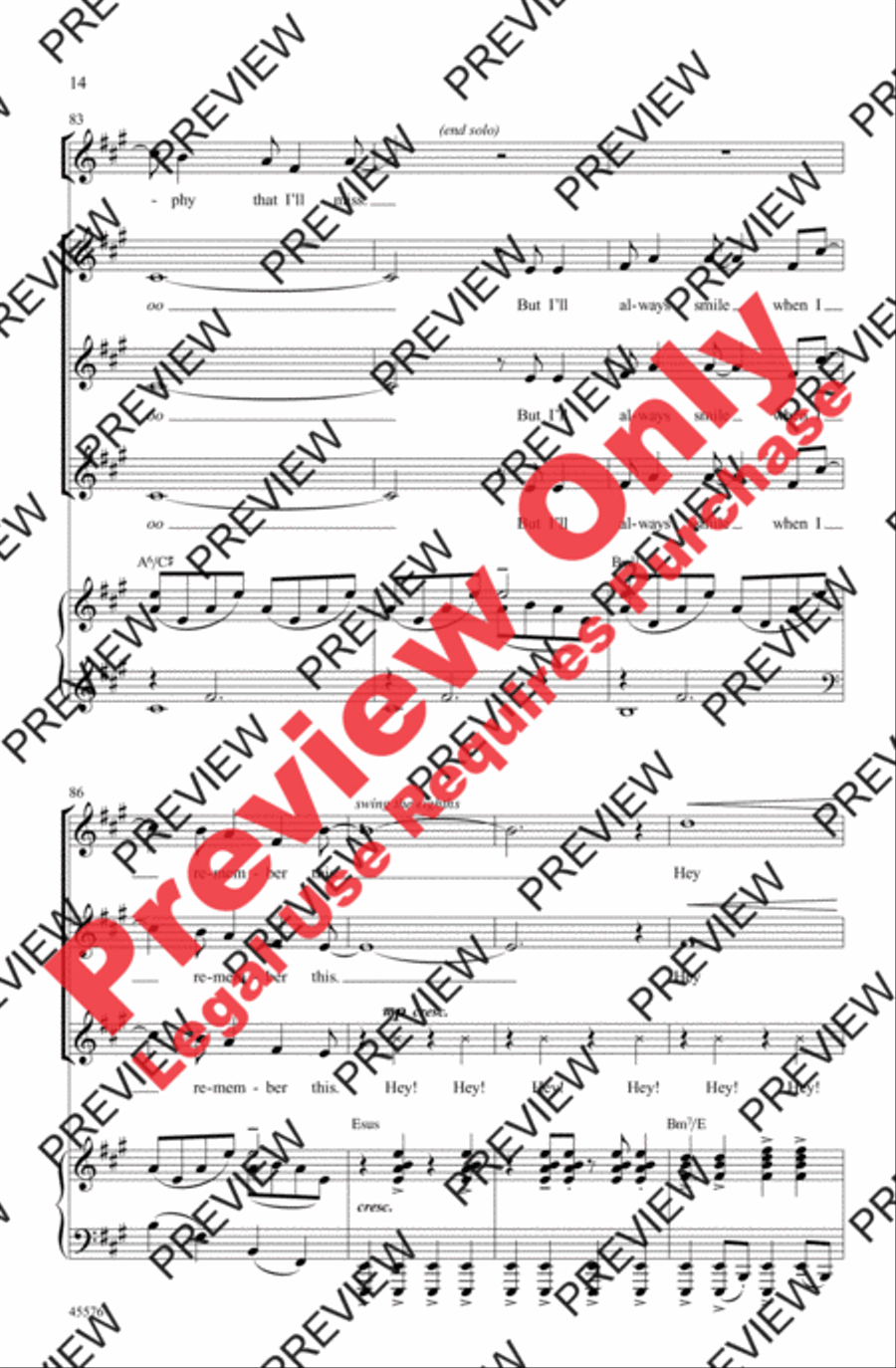 I Got You I Got You Women's Choir scores gallery preview page 14