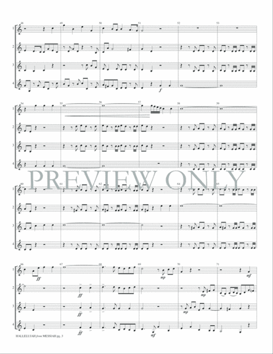Hallelujah (from Messiah) Small Ensemble scores gallery preview page 5