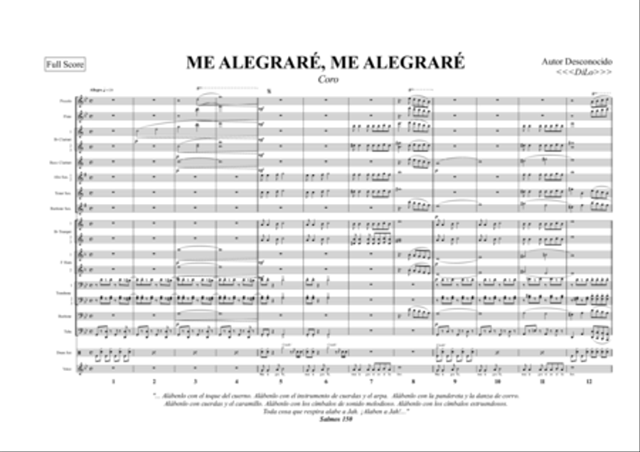 Me Alegraré, Me Alegraré Me Alegraré, Me Alegraré Marching Band scores gallery preview page 3