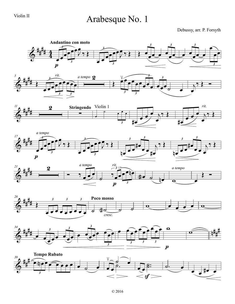 Arabesque No. 1 String Quartet scores gallery preview page 4