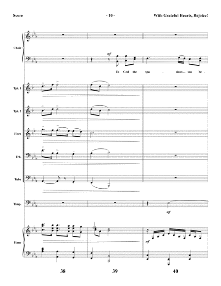 With Grateful Hearts, Rejoice! - Brass and Percussion Score and Parts