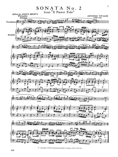 Sonata In C Major (From Il Pastor Fido), Rv 56 (Opus 15, No. 2)