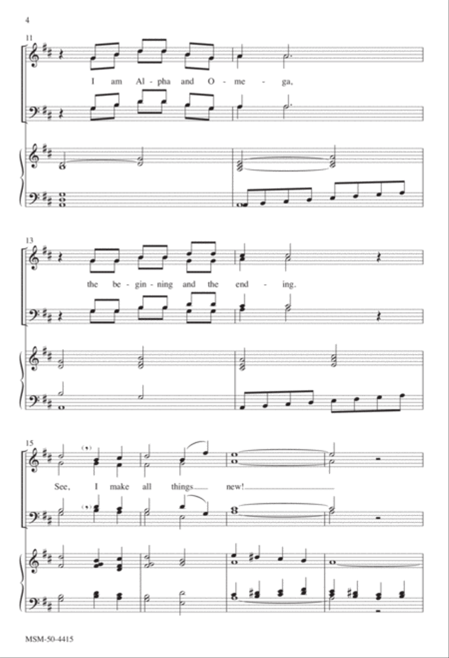 See, I Make All Things New 4-Part scores gallery preview page 4