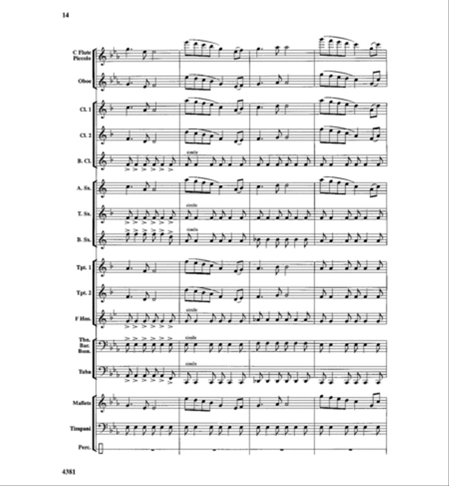 A Hymn of Peace Concert Band scores gallery preview page 13