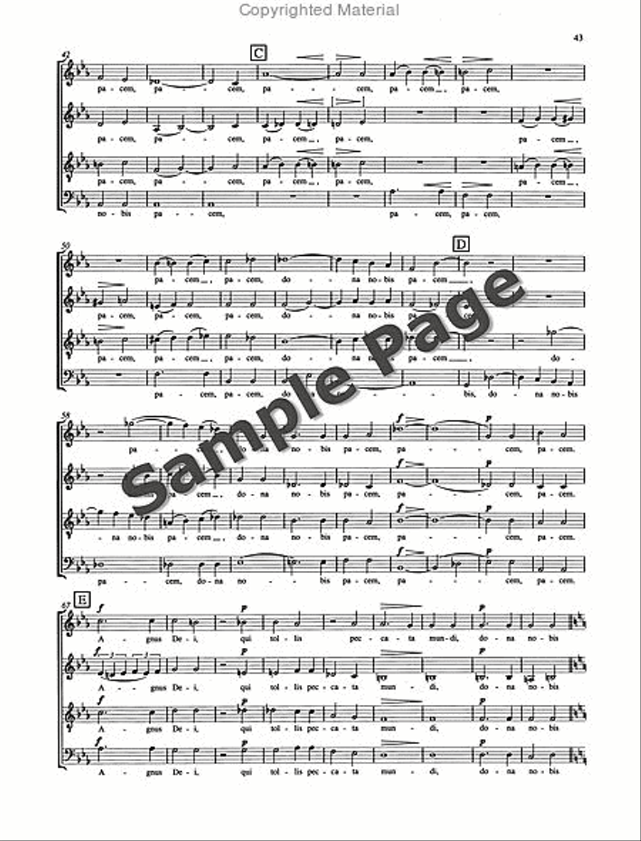 Missa Sacra Op. 147 4-Part scores gallery preview page 44