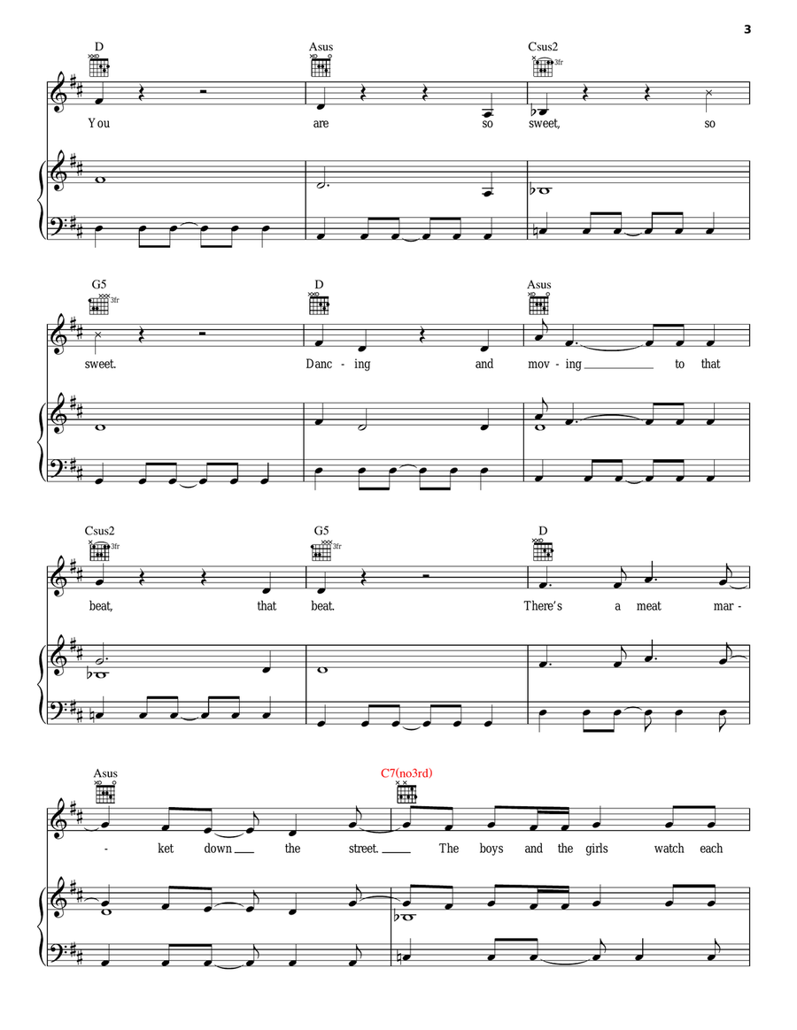 Dance Anthem Of The 80's Dance Anthem Of The 80's Piano, Vocal, Guitar scores gallery preview page 3