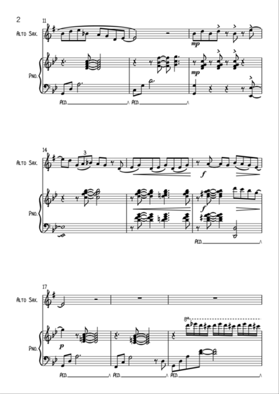 Wonderwall Alto Saxophone scores gallery preview page 3